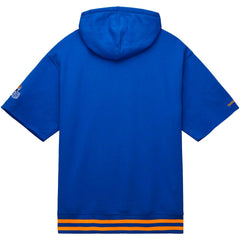 Los Angeles Rams Pre-Game Short Sleeve Pullover Hoodie Royal - Mitchell & Ness