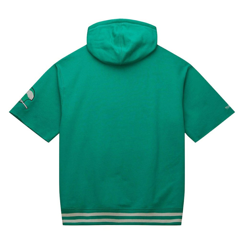 Philadelphia Eagles Pre-Game Short Sleeve Pullover Hoodie Kelly Green - Mitchell & Ness