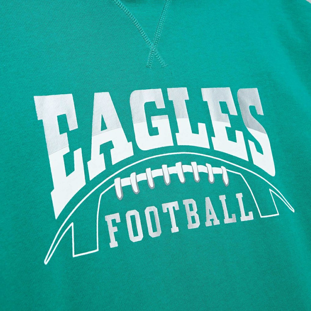Philadelphia Eagles Pre-Game Short Sleeve Pullover Hoodie Kelly Green - Mitchell & Ness
