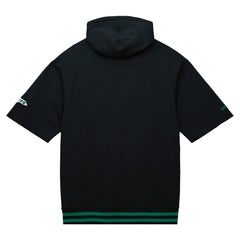 New York Jets Pre-Game Short Sleeve Pullover Hoodie Black - Mitchell & Ness