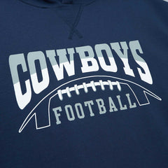 Dallas Cowboys Pre-Game Short Sleeve Pullover Hoodie Navy - Mitchell & Ness