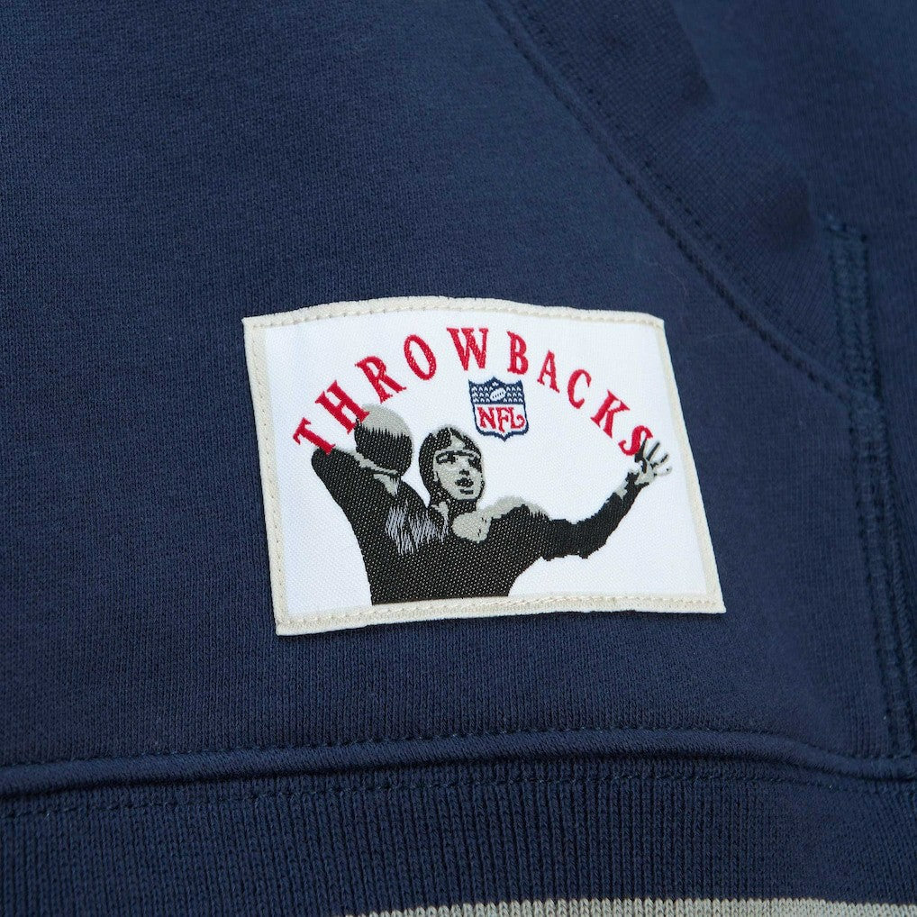 Dallas Cowboys Pre-Game Short Sleeve Pullover Hoodie Navy - Mitchell & Ness