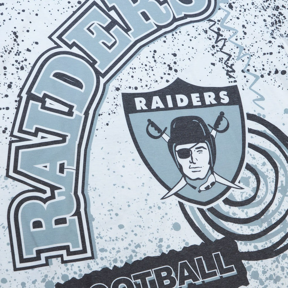 Las Vegas Raiders Team Burst Sublimated T-Shirt White - Mitchell & Ness