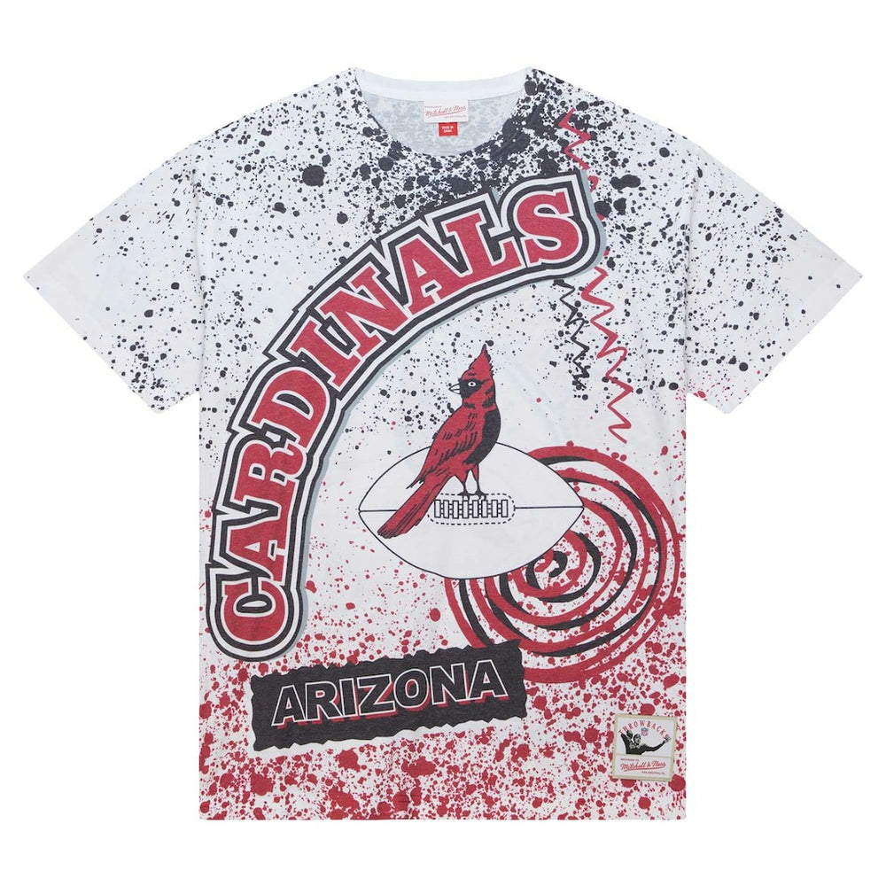 Arizona Cardinals Team Burst Sublimated T-Shirt White - Mitchell & Ness