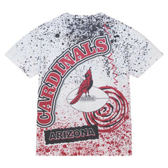Arizona Cardinals Team Burst Sublimated T-Shirt White - Mitchell & Ness