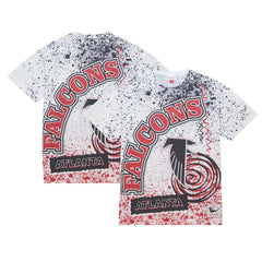 Atlanta Falcons Team Burst Sublimated T-Shirt White - Mitchell & Ness