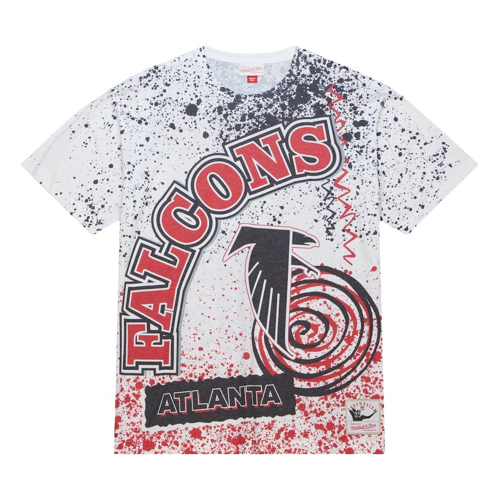Atlanta Falcons Team Burst Sublimated T-Shirt White - Mitchell & Ness