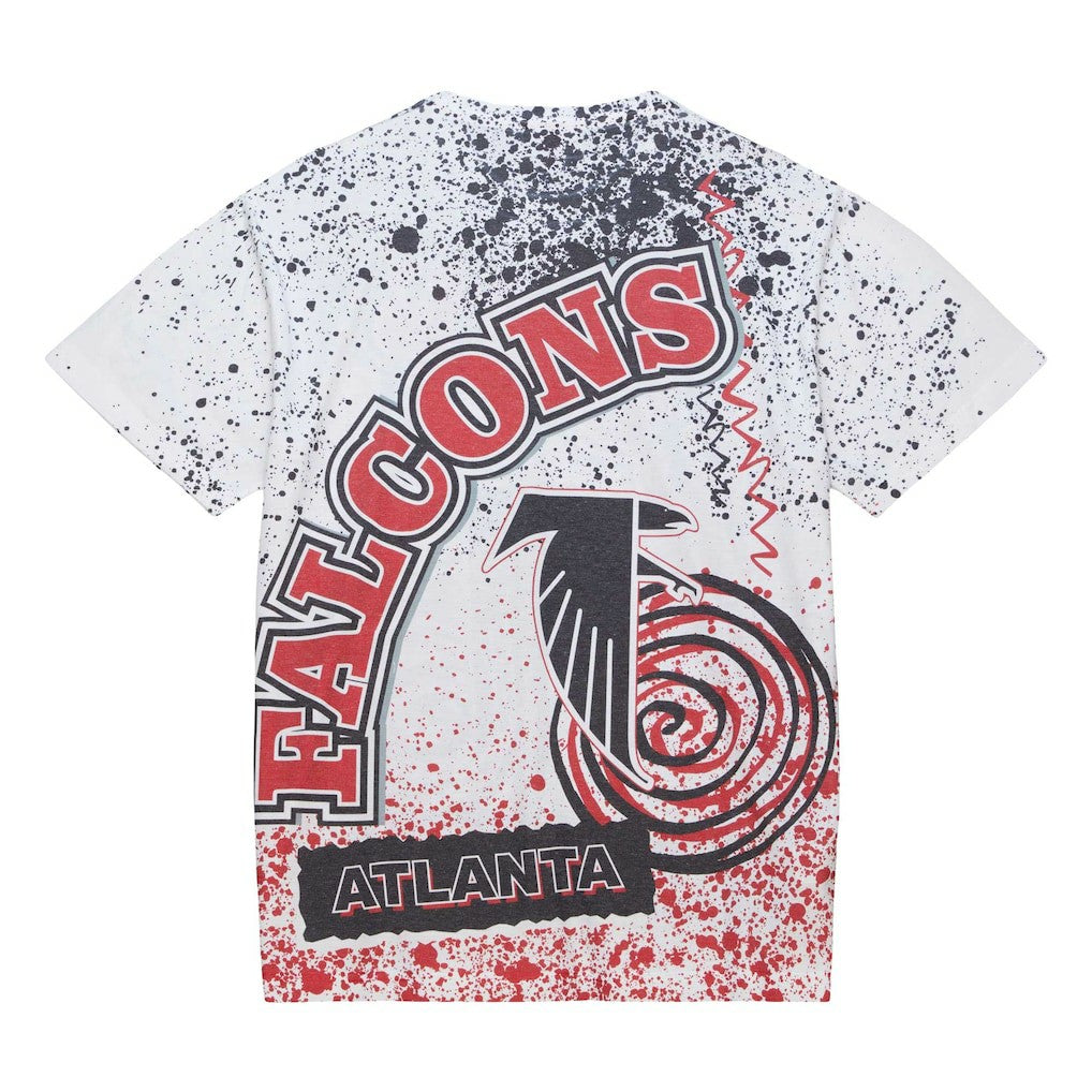 Atlanta Falcons Team Burst Sublimated T-Shirt White - Mitchell & Ness