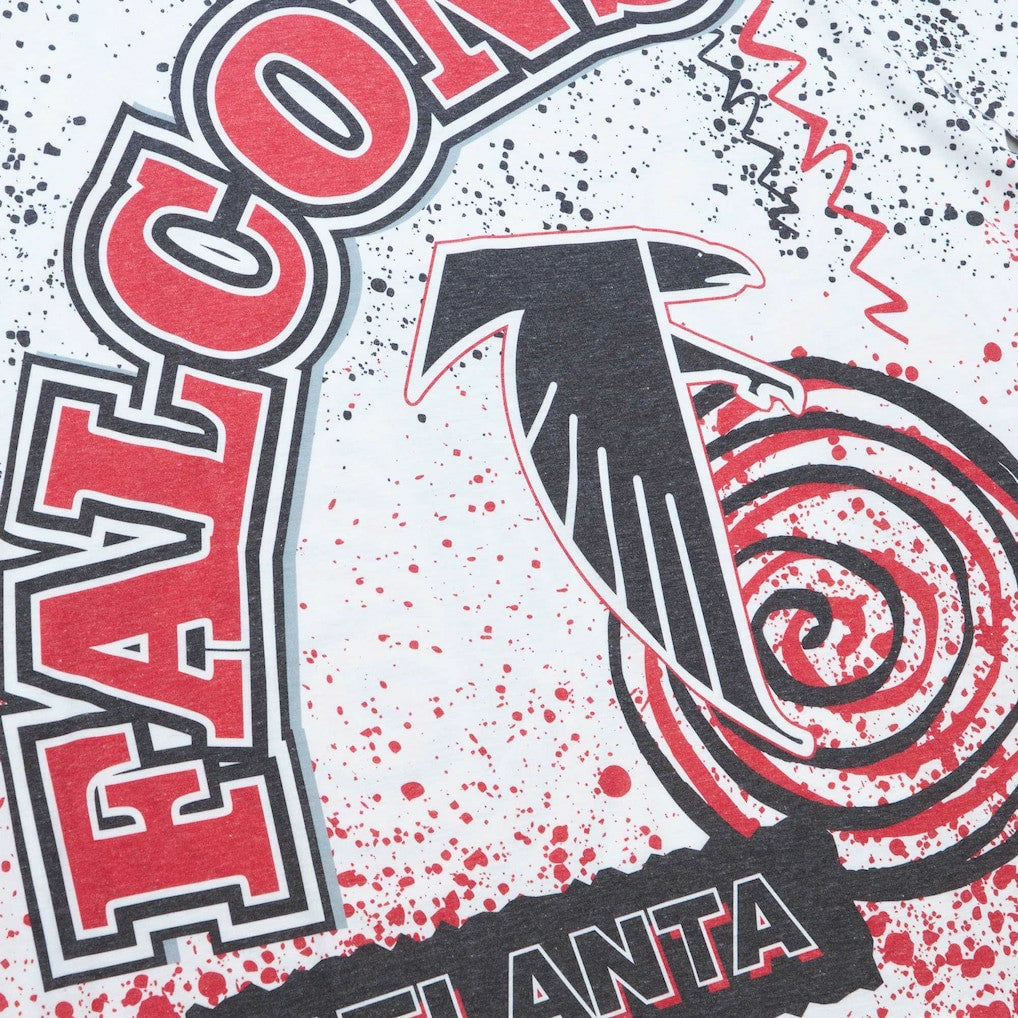 Atlanta Falcons Team Burst Sublimated T-Shirt White - Mitchell & Ness