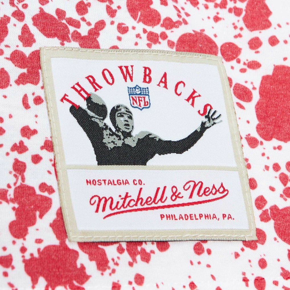 Atlanta Falcons Team Burst Sublimated T-Shirt White - Mitchell & Ness