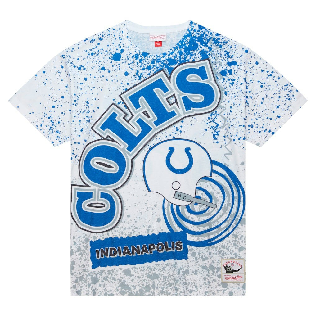 Indianapolis Colts Team Burst Sublimated T-Shirt White - Mitchell & Ness