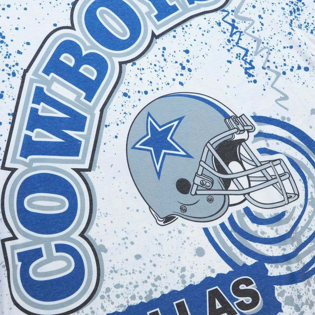 Dallas Cowboys Team Burst Sublimated T-Shirt White - Mitchell & Ness