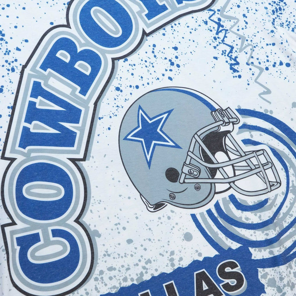 Dallas Cowboys Team Burst Sublimated T-Shirt White - Mitchell & Ness