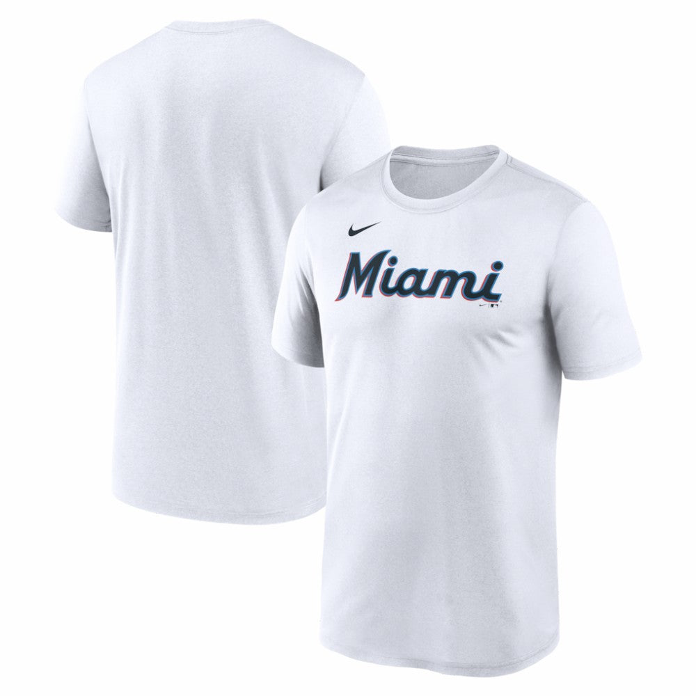Miami Marlins Nike New Legend Wordmark Dri-FIT T-Shirt Clearance