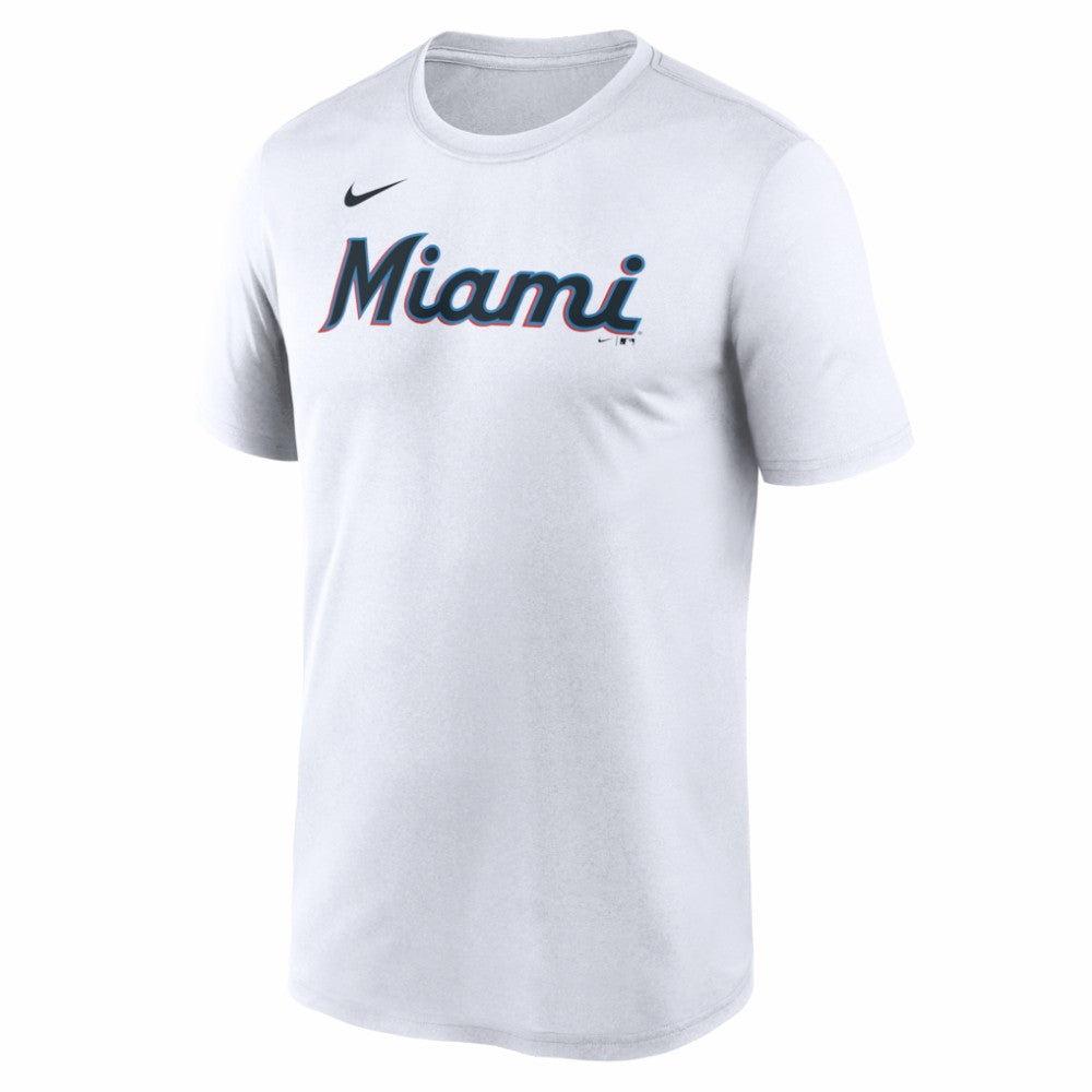 Miami Marlins Nike New Legend Wordmark Dri-FIT T-Shirt Clearance