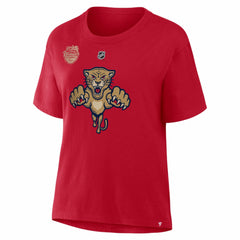 Brad Marchand Florida Panthers - Fanatics Women's 2026 NHL Winter Classic Authentic Stack Name & Number T-Shirt Red
