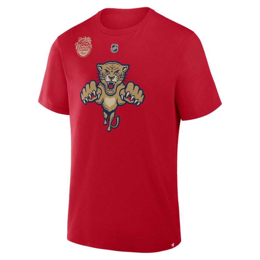 Sam Bennett Florida Panthers - Fanatics 2026 NHL Winter Classic Authentic Stack Name & Number T-Shirt Red