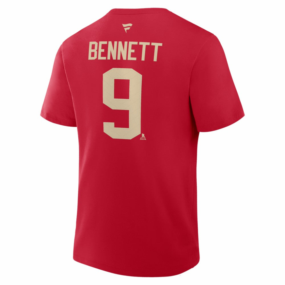 Sam Bennett Florida Panthers - Fanatics 2026 NHL Winter Classic Authentic Stack Name & Number T-Shirt Red