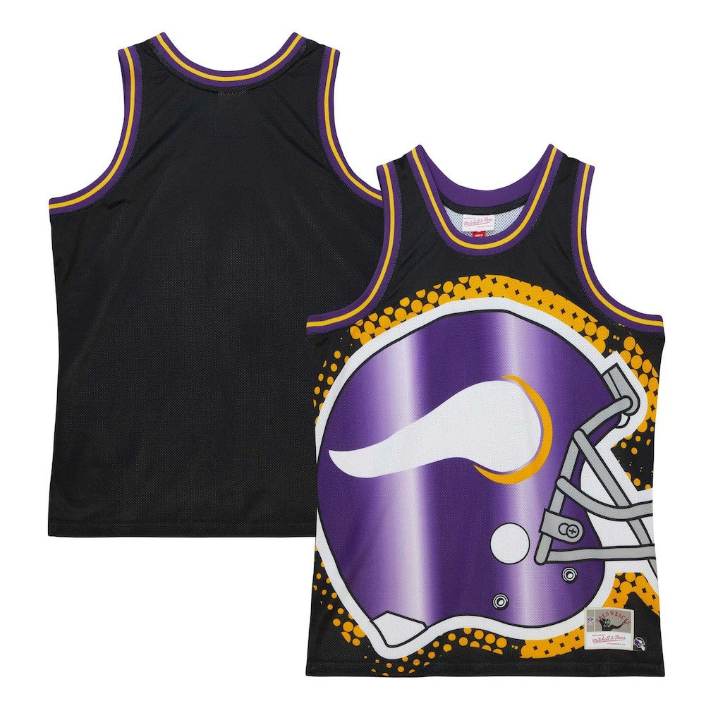 Minnesota Vikings Big Face 7.0 Fashion Tank Top Black - Mitchell & Ness