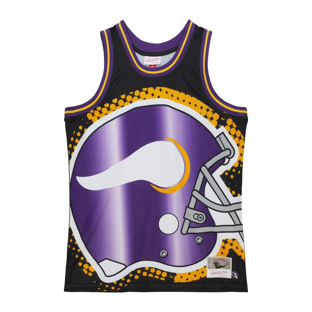 Minnesota Vikings Big Face 7.0 Fashion Tank Top Black - Mitchell & Ness
