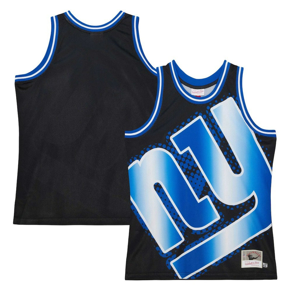 New York Giants Big Face 7.0 Fashion Tank Top Black - Mitchell & Ness