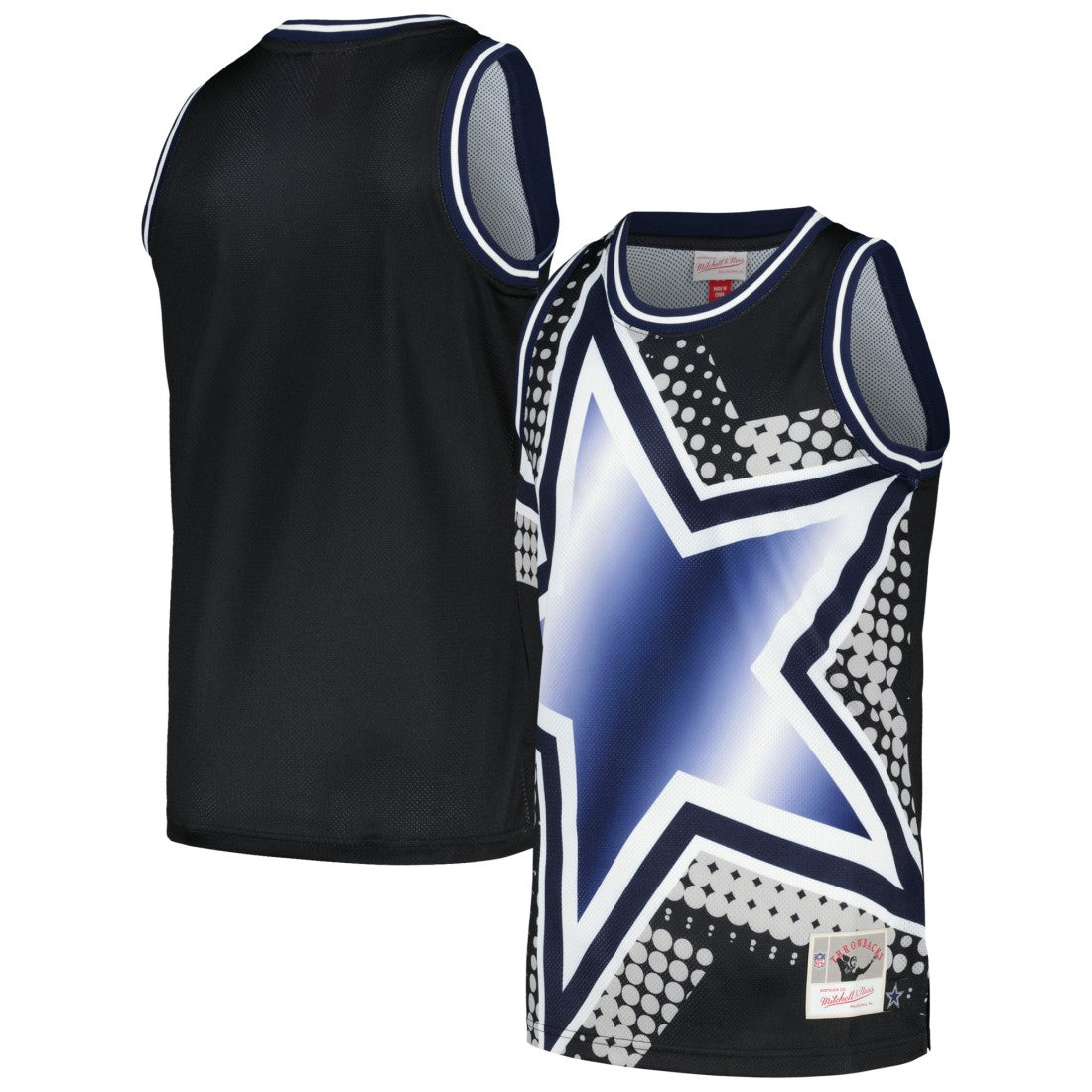 Dallas Cowboys Big Face 7.0 Fashion Tank Top Black - Mitchell & Ness