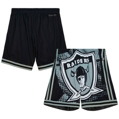 Las Vegas Raiders Big Face 7.0 Fashion Shorts Black - Mitchell & Ness