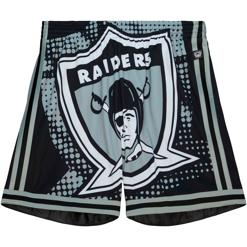 Las Vegas Raiders Big Face 7.0 Fashion Shorts Black - Mitchell & Ness