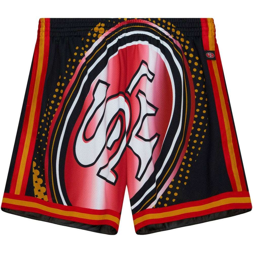 San Francisco 49ers Big Face 7.0 Fashion Shorts Black - Mitchell & Ness