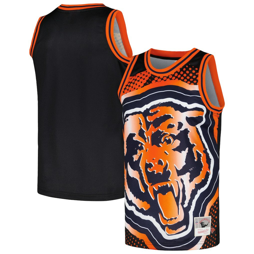 Chicago Bears Big Face 7.0 Fashion Tank Top Black - Mitchell & Ness