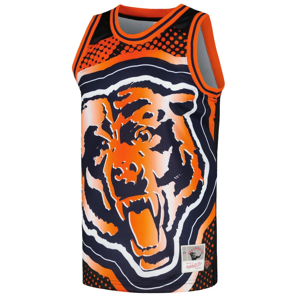 Chicago Bears Big Face 7.0 Fashion Tank Top Black - Mitchell & Ness