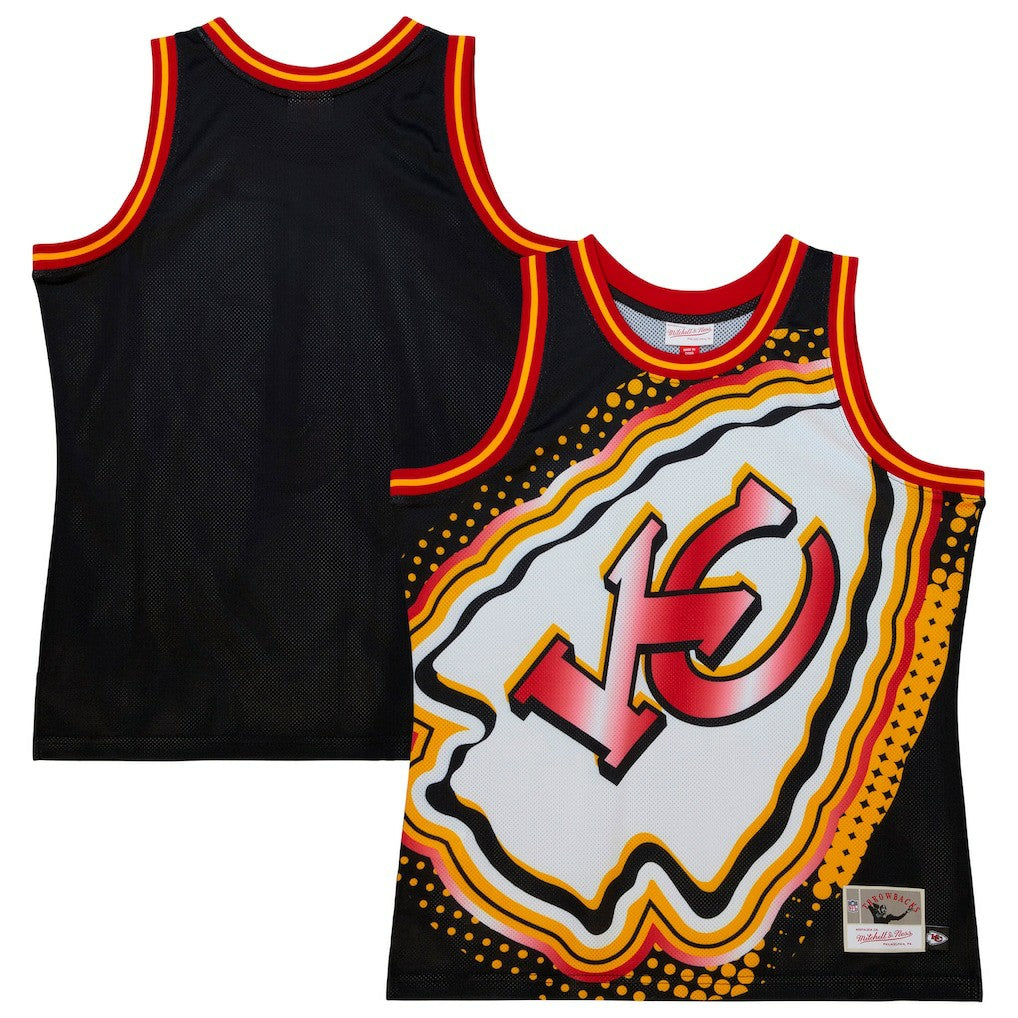 Kansas City Chiefs Big Face 7.0 Fashion Tank Top Black - Mitchell & Ness