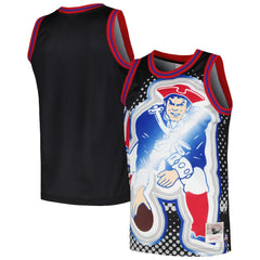 New England Patriots Big Face 7.0 Fashion Tank Top Black - Mitchell & Ness