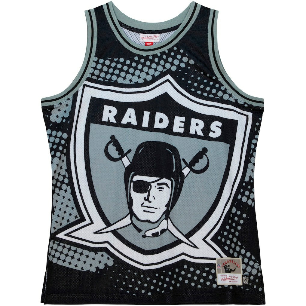 Las Vegas Raiders Big Face 7.0 Fashion Tank Top Black - Mitchell & Ness