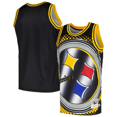 Pittsburgh Steelers Big Face 7.0 Fashion Tank Top Black - Mitchell & Ness
