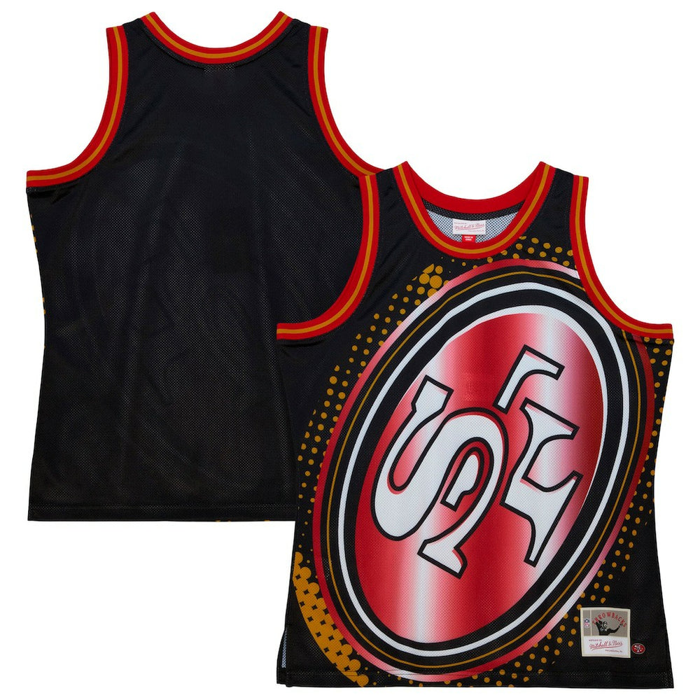 San Francisco 49ers Big Face 7.0 Fashion Tank Top Black - Mitchell & Ness