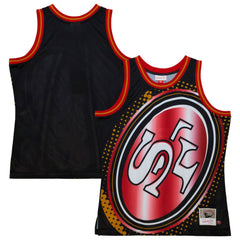 San Francisco 49ers Big Face 7.0 Fashion Tank Top Black - Mitchell & Ness