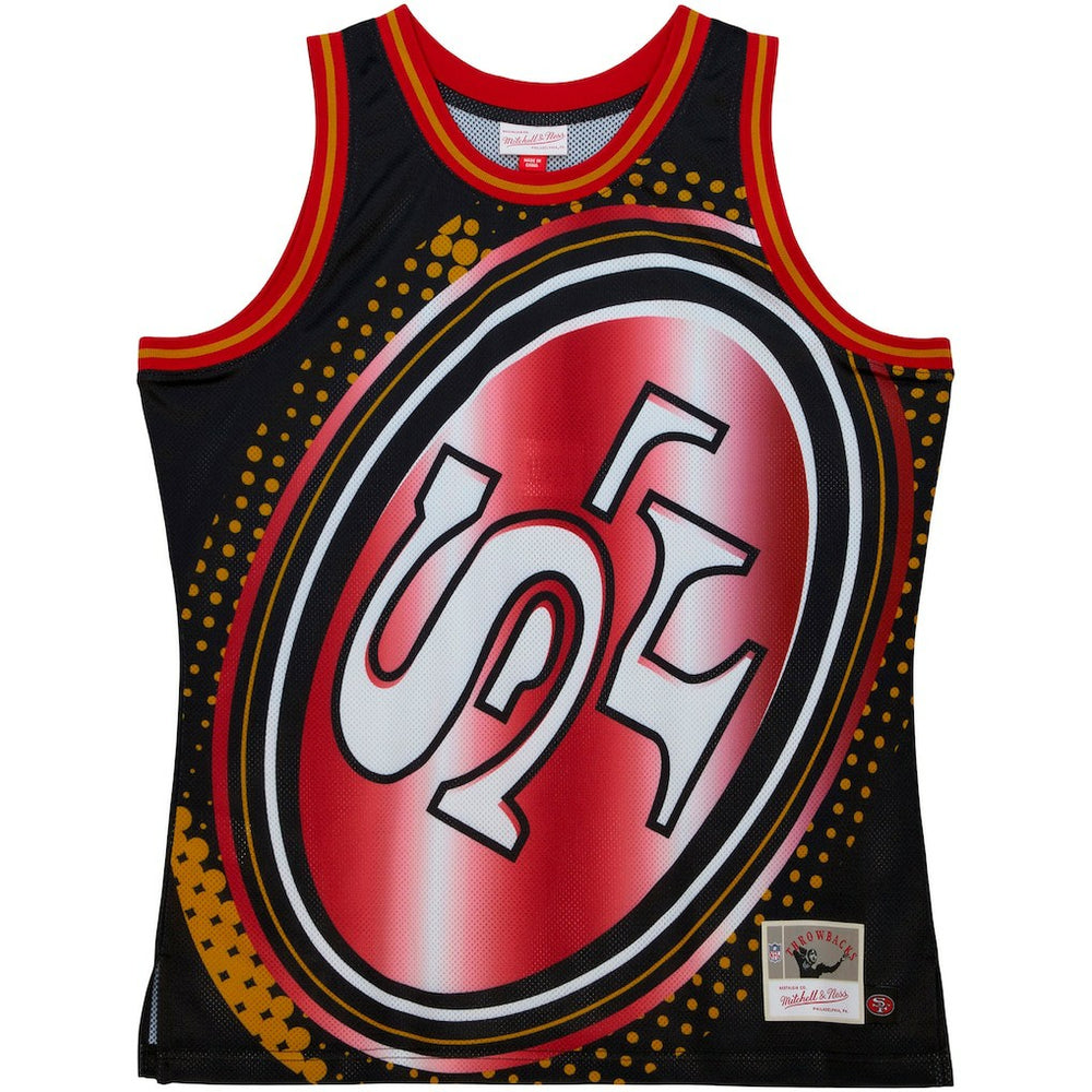 San Francisco 49ers Big Face 7.0 Fashion Tank Top Black - Mitchell & Ness