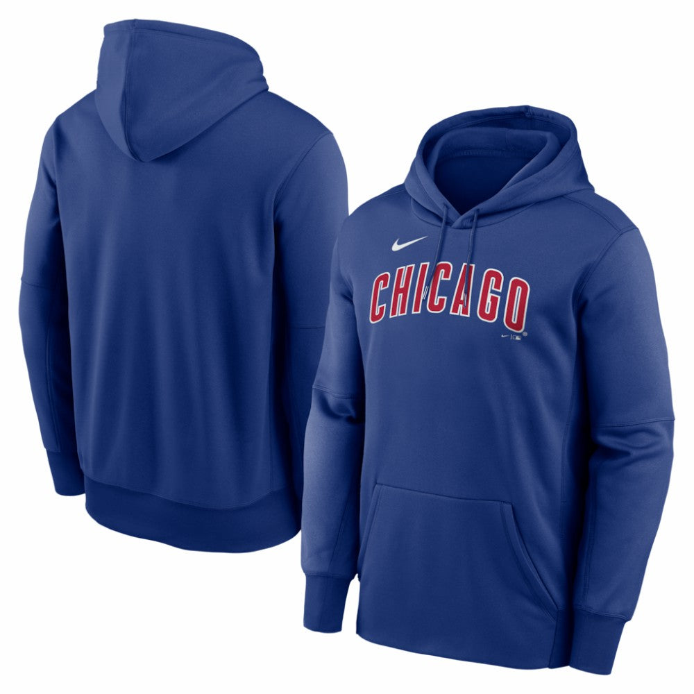 Chicago Cubs Nike Primary Wordmark Therma Hoodie Clearance