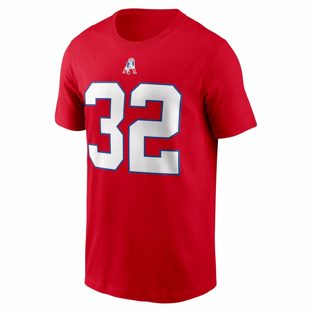 TreVeyon Henderson New England Patriots Name & Number T-Shirt Red - Nike
