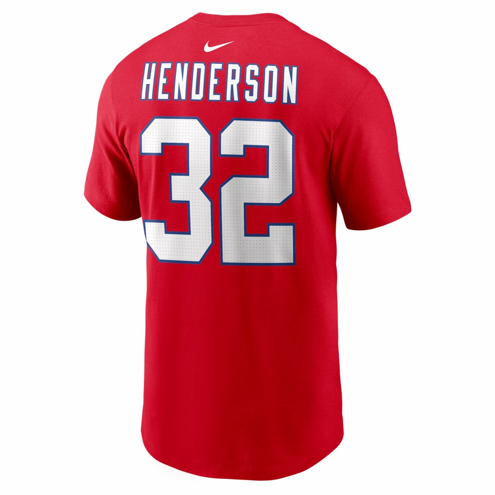 TreVeyon Henderson New England Patriots Name & Number T-Shirt Red - Nike