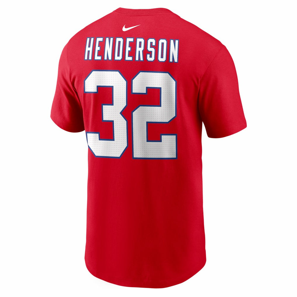 TreVeyon Henderson New England Patriots Name & Number T-Shirt Red - Nike