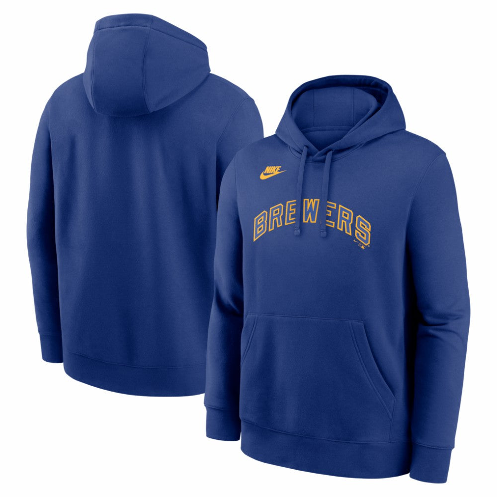 Milwaukee Brewers Nike Cooperstown Collection Wordmark Club Hoodie Clearance