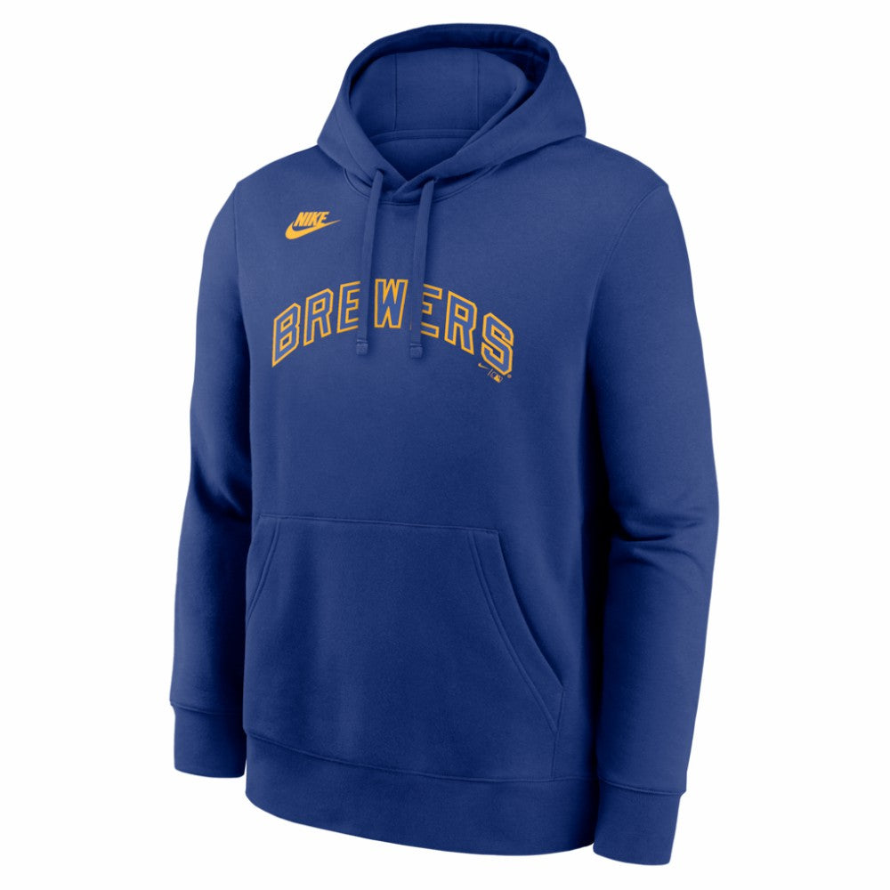 Milwaukee Brewers Nike Cooperstown Collection Wordmark Club Hoodie Clearance