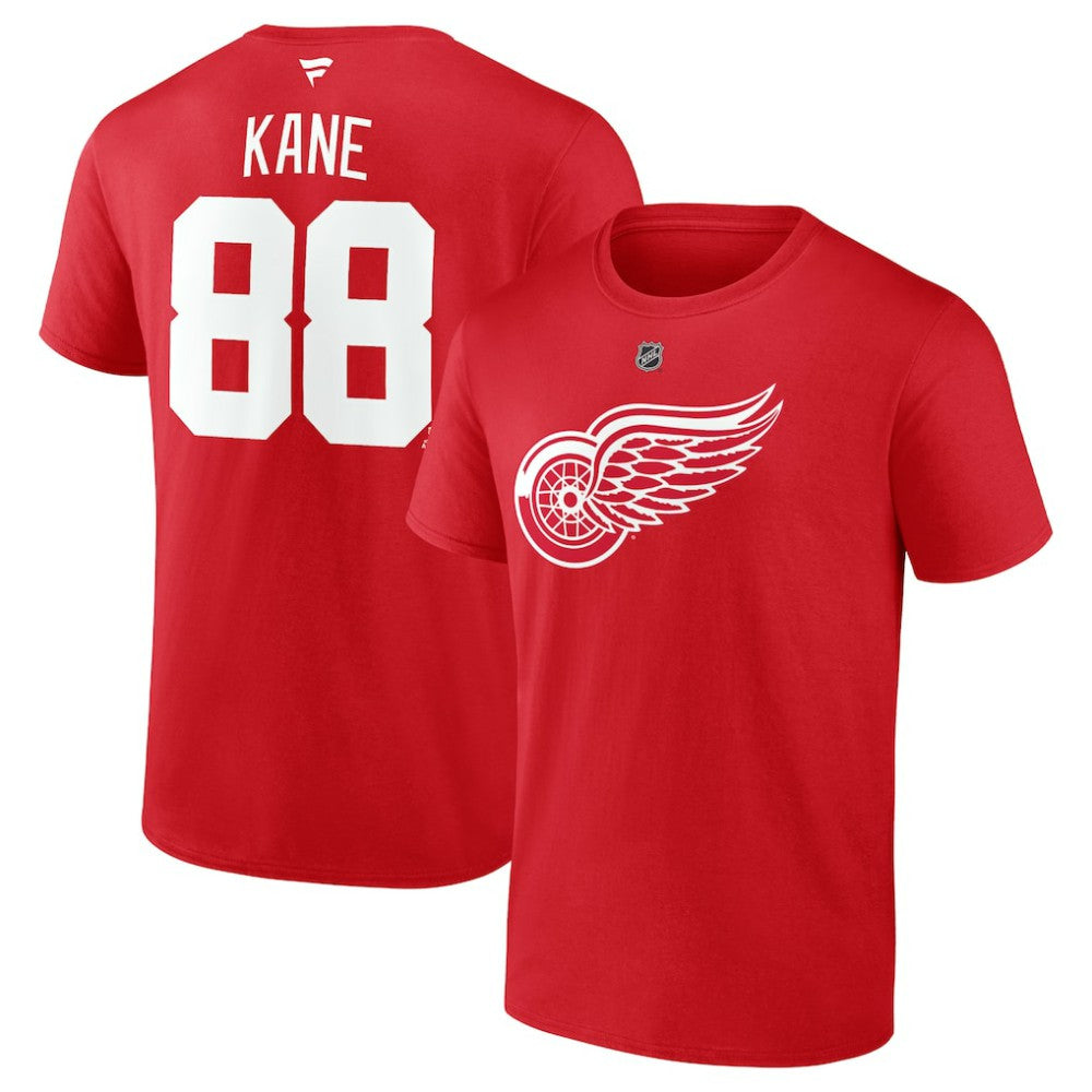 Patrick Kane Detroit Red Wings - Fanatics Authentic Stack Name & Number T-Shirt Red