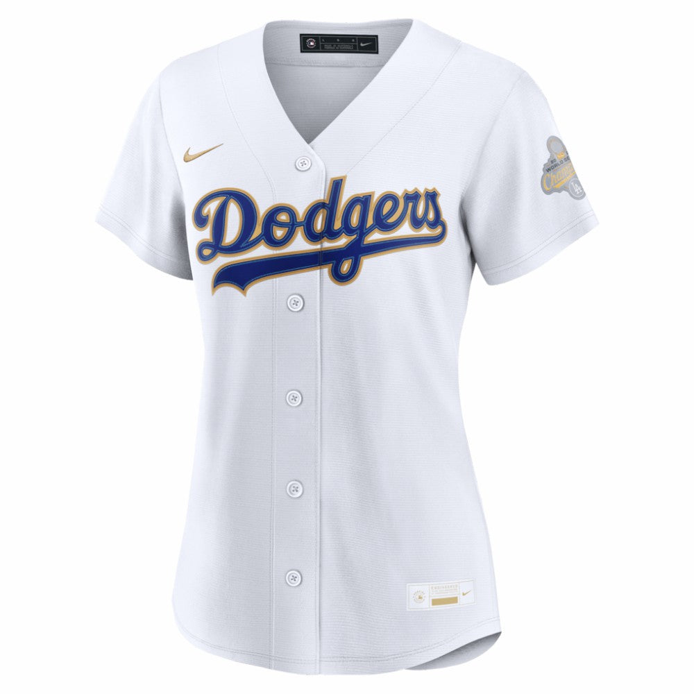 Los Angeles Dodgers Nike Women's 2026 Gold Collection Stadium Jersey Online