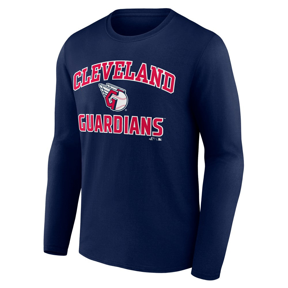 Cleveland Guardians Logo Athletic Heart & Soul Long Sleeve T-Shirt Clearance