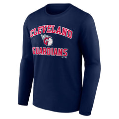 Cleveland Guardians Logo Athletic Heart & Soul Long Sleeve T-Shirt Clearance