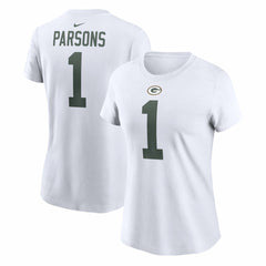 Micah Parsons Green Bay Packers Women's Player Name & Number T-Shirt White - Nike