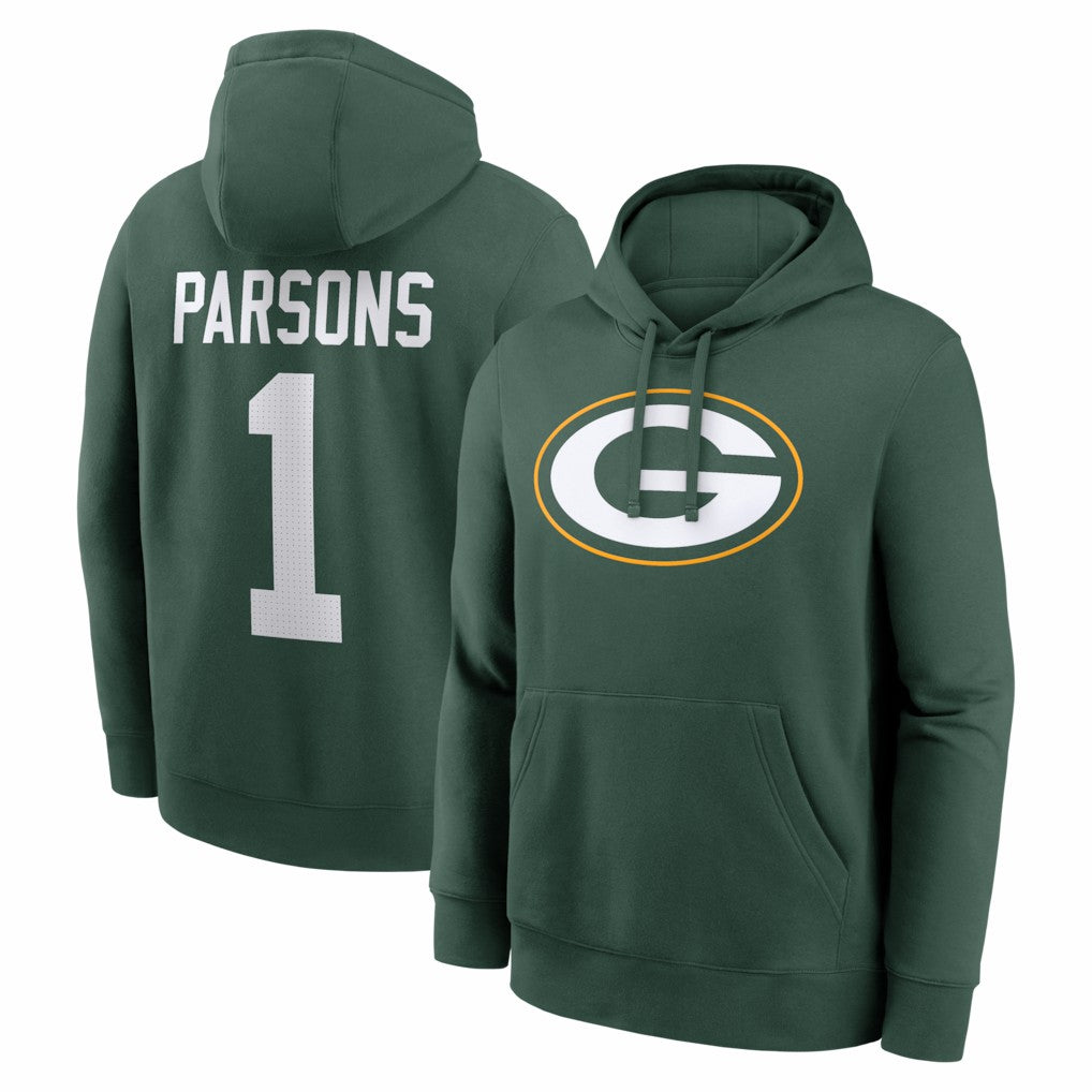 Micah Parsons Green Bay Packers Player Name & Number Fleece Hoodie Green - Nike